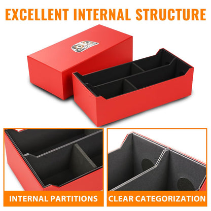 G-PLUS Coin Slabs Storage Box INTERCEPT Shield for 50 Certified Coins Holders (Red)