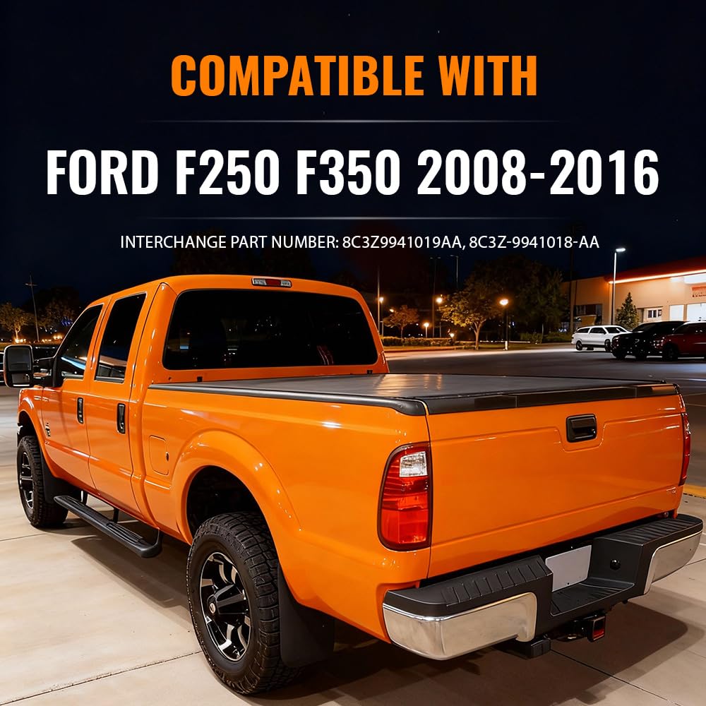 G-PLUS Step Side Tailgate Molding Trim Cap Compatible for 2008-2016 Ford F250 F350 F450 Super Duty (Designed for Tailgates with Flex Step Only) Molding Trim End Cover Caps, Right Left 15.94"(2Pcs)