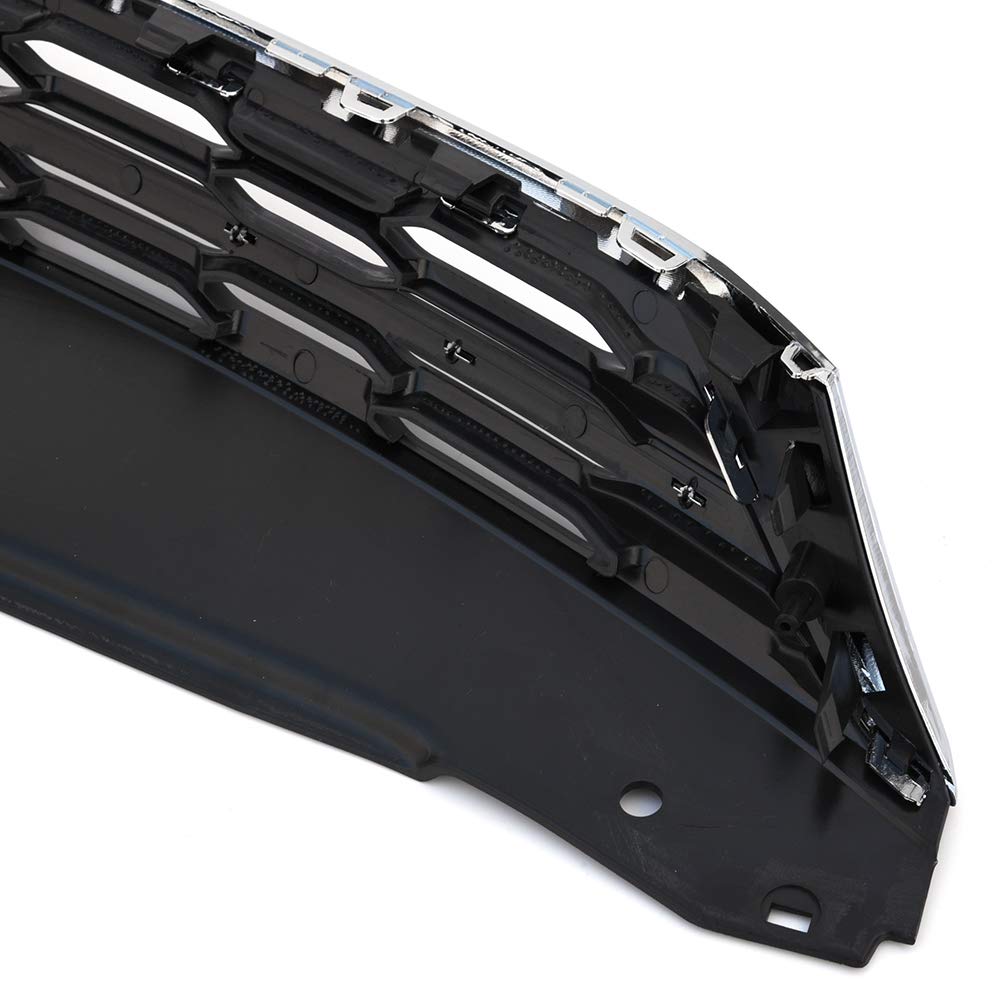 G-PLUS Honeycomb Grille Mesh Assembly Black Covers Automotive Car Front Bumper Upper Grille Compatible with Chevr Cruze 2016-2017