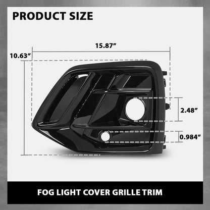 G-PLUS Pair Front Bumper Fog Light Cover Grille Trim, Compatible with Audi Q5/ Q5 Sportback 2021 2022 2023, Left Driver & Right Passenger Side 2PCS