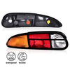 G-PLUS Tail Light Compatible with Chevy Camaro 1993-2002(3 PLUG),NOT Fit 2-Door Tail Lamps Yellow & Red & Clear Lens Halogen Black Housing 5976519 5976520 Luces Traseras Rear Brake Lamps Assembly