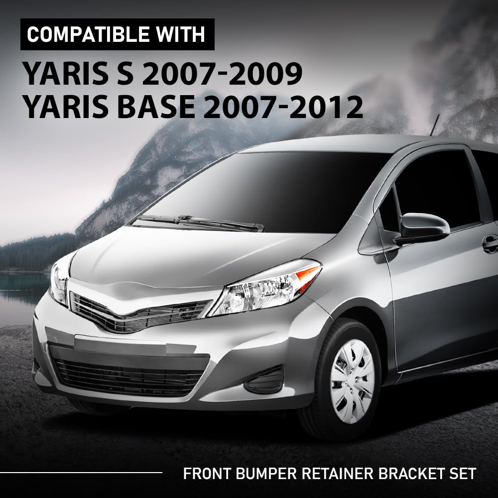 G-PLUS Front Bumper Retainer Bracket Set Compatible with Toyota Yaris Base 2007-2012,Compatible with Toyota Yaris S 2007-2009 5253552131
