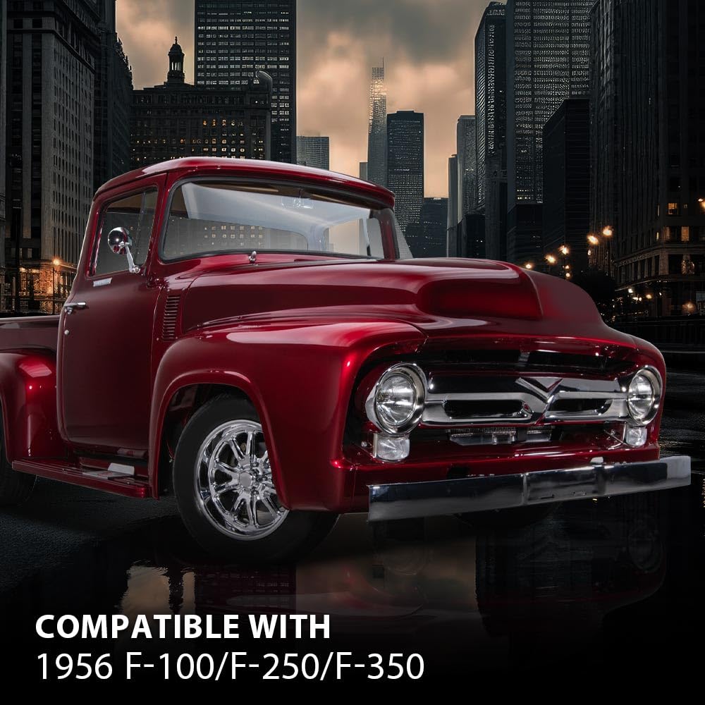 G-PLUS Dash Instrument Bezel Chrome Compatible with 1956 Ford F-Series Pickup Truck 45306 3203B