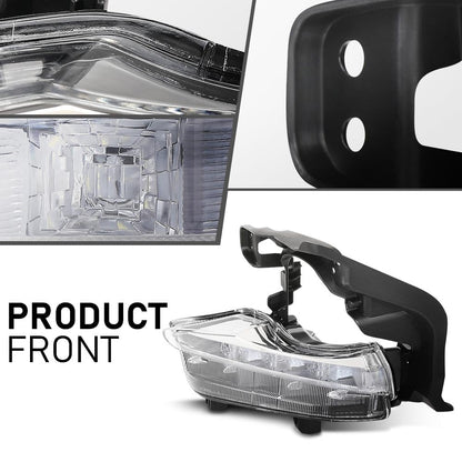 G-PLUS LED DRL Daytime Running Light Driving Fog Lamp Left Driver & Right Passenger Side Pair Compatible with Toyota Highlander 2014 2015 2016 TO2562100, TO2563100, 814400E020, 814300E020 2PCS White