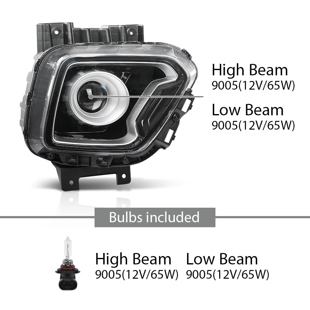 G-PLUS Front Right Headlight Assembly, Compatible with Kia Soul EX Model 2020 2021 2022, Passenger Side, KI2503240