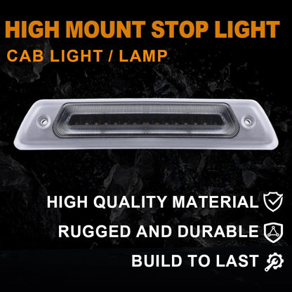 G-PLUS (Clear lens Black Housing LED Third Brake Light Compatible With Ford F150 2009-2014 High Mount Rear 3rd Cargo Tail Lamp