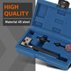 G-PLUS Universal 45 Degree Double Brake Line Flaring Tool Kit 3/16 Inch SAE Hand Held, 45 Steel, Brake Line Tubing Flaring Tool Set with Punch, Positioning Bolt & Lubricant Container Black