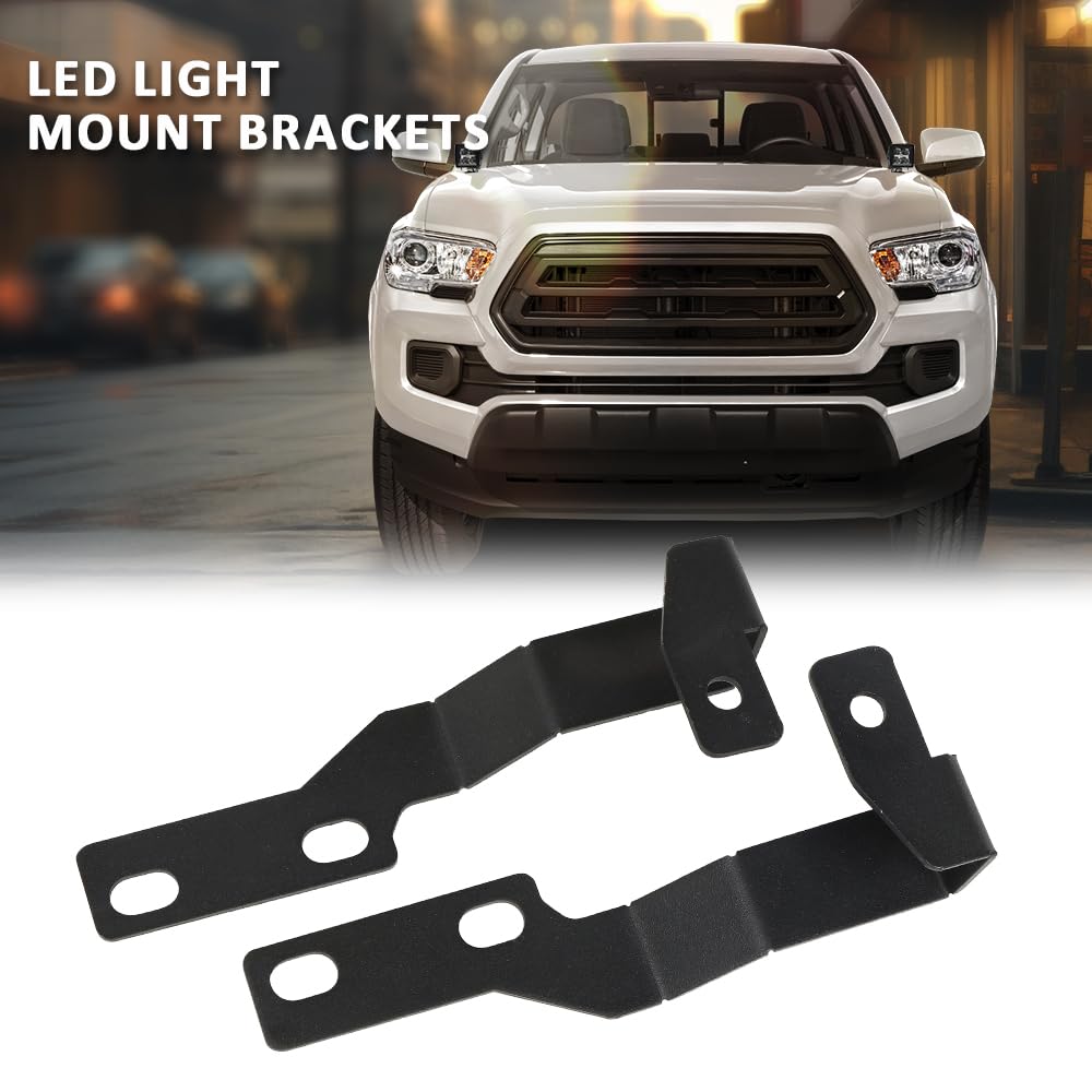 G-PLUS Upper Hood Ditch Cube LED Light Mount Brackets Compatible with Toyota Tacoma 2005-2015