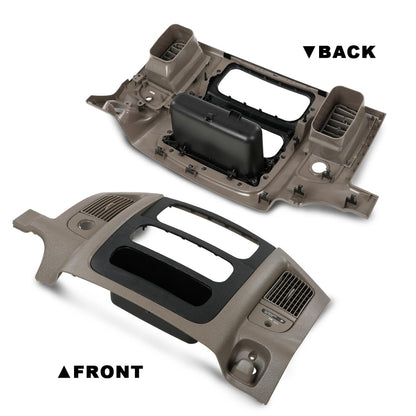G-PLUS Dash Radio Trim Bezel Cover Surround Panel w/Air Vent & Storage Compatible with Dodge Ram 1500 2002-2005/Fits Dodge Ram 2500 3500 2003-2005 Beige