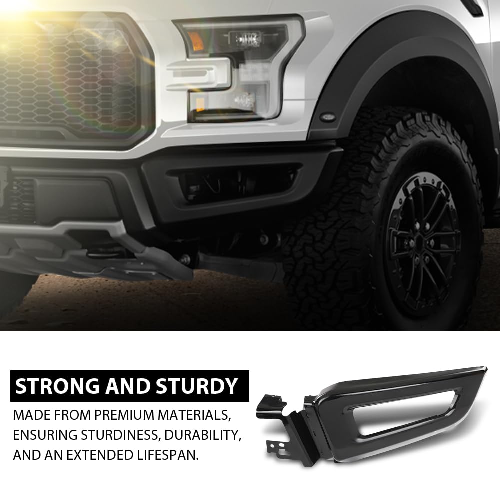 G-PLUS Front Left Bumper Face Bar End Extension, Compatible with Ford F150 Raptor 2017-2020, Driver Side, HL3Z17811B, FO1004119