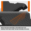 G-PLUS TPE Floor Mats Fit Ford E150 E250 E350 Econoline & Econoline Club Wagon 1997-2005 1st Row Truck Accessories Cargo Liners All Weather Protection 2PCS Black Alfombras para Carro