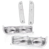G-PLUS Corner Lights & Bumper Signal Lights Fit Jeep Cherokee XJ 1997 1998 1999 2000 2001,4 Pieces Clear lens Chrome Housing Clear Reflector