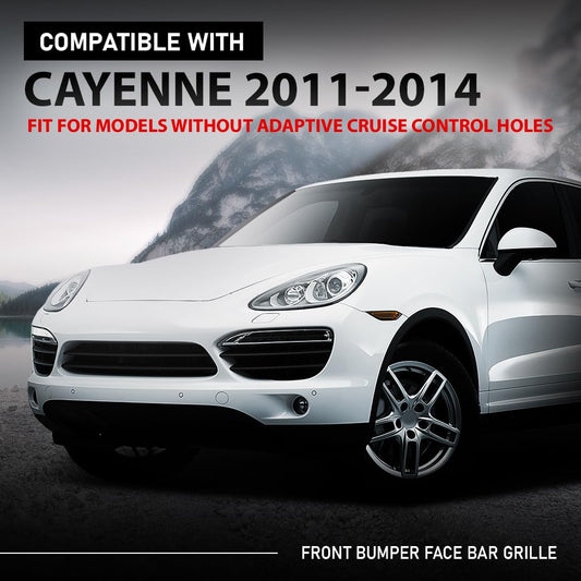 G-PLUS Front Bumper Face Bar Grille, Compatible with Porsche Cayenne 2011-2014, 95850568301, PO1036107