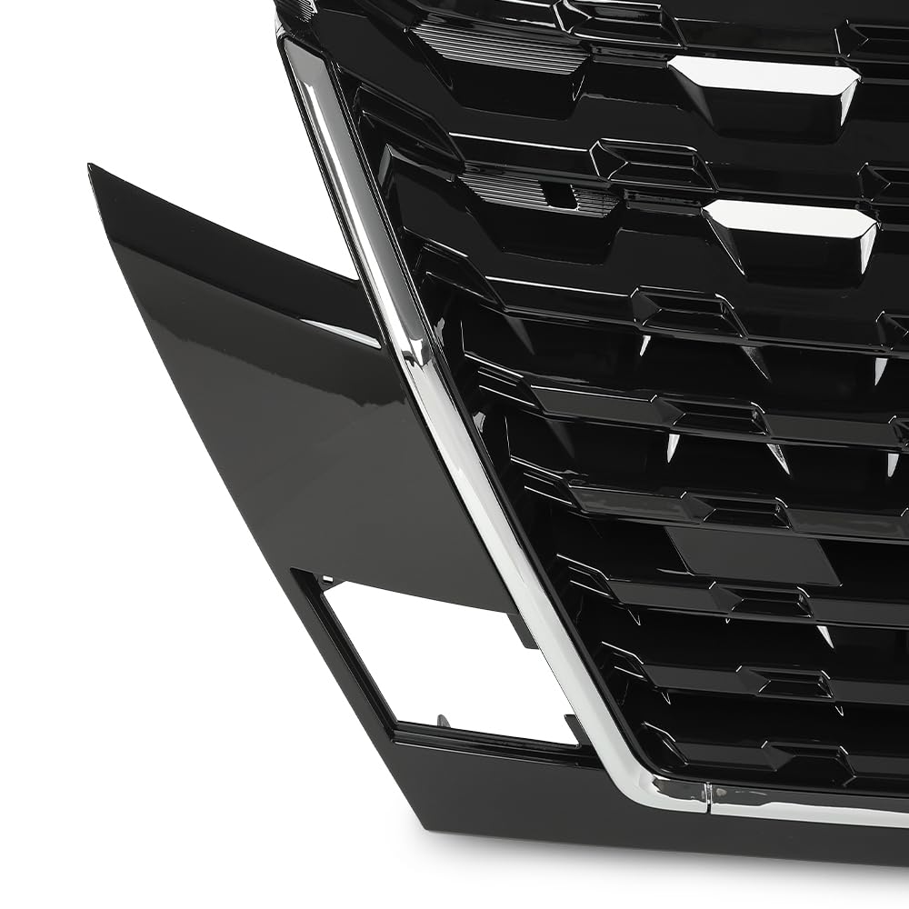 G-PLUS Front Bumper Upper Grille Compatible with Nissan Kicks 2020 2021 2022 2023 623105R05A Black Grill
