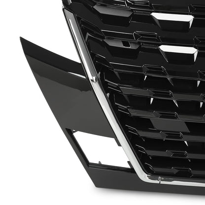 G-PLUS Front Bumper Upper Grille Compatible with Nissan Kicks 2020 2021 2022 2023 623105R05A Black Grill