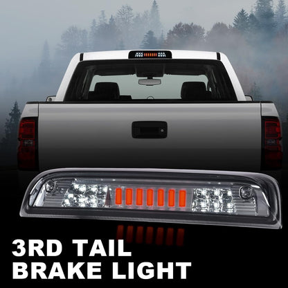 G-PLUS LED 3rd Third Brake Light Compatible with Chevy Silverado/GMC Sierra 1500 2014-2020, High Mount Cargo Lamp Type I, Smoky Lens Clear Housing, 23509162 20979071
