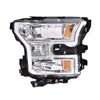 G-PLUS Headlight Compatible with Ford F150 2015-2017 Headlamps Right Passenger Side Clear Lens Chrome Housing Amber Reflector,faros delanteros