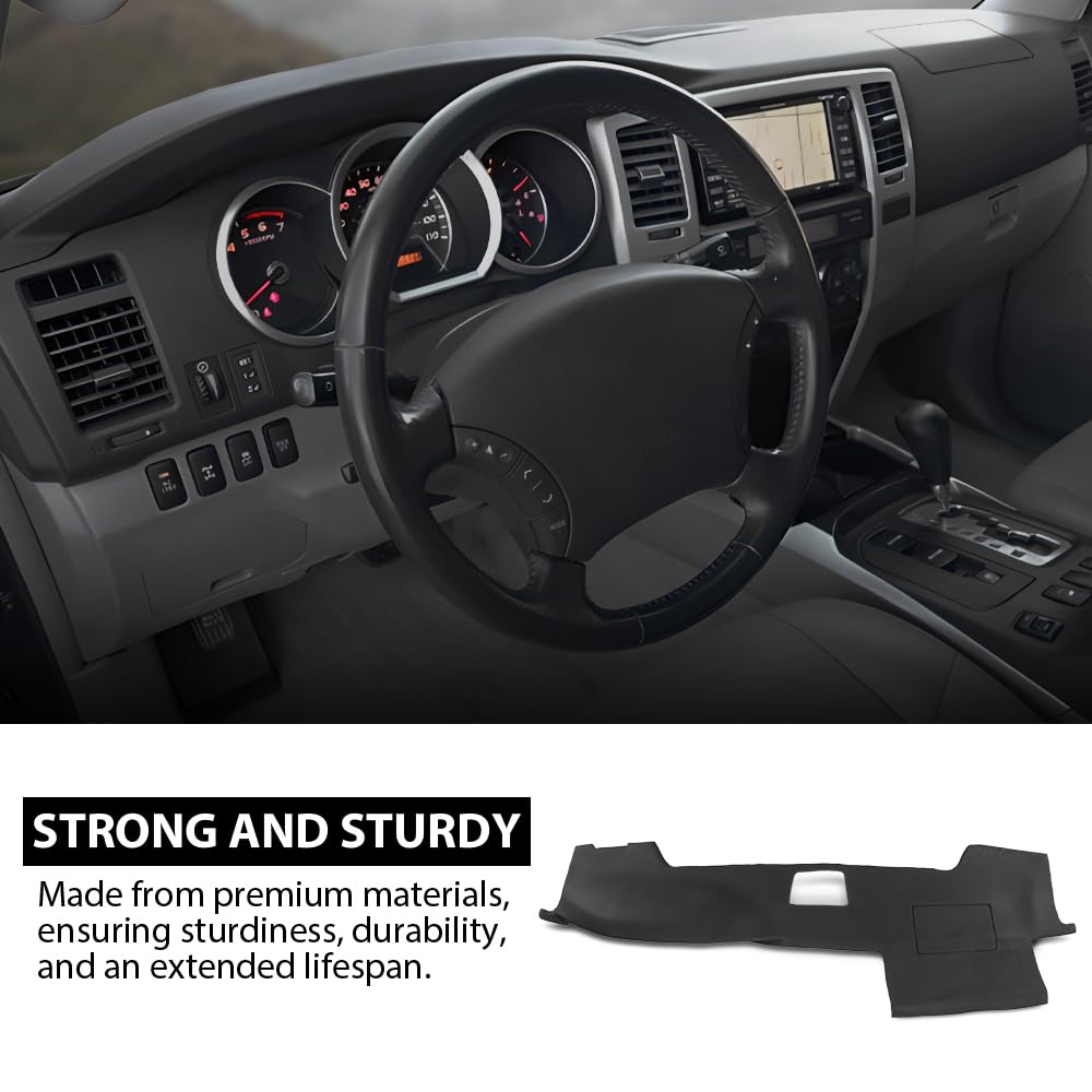 G-PLUS TPE Dash Cover Bezel Compatible with Toyota 4Runner 2003 2004 2005 2006 2007 2008 2009 11308SBLK Dashboard