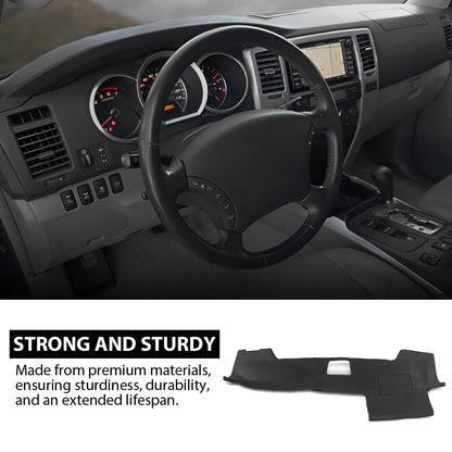 G-PLUS TPE Dash Cover Bezel Compatible with Toyota 4Runner 2003 2004 2005 2006 2007 2008 2009 11308SBLK Dashboard