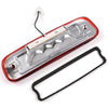 G-PLUS LED Third 3rd Brake Light Compatible with Cherokee 1997-2001 Rear Roof Center High Mount Stop Light Red Lens Chrome Housing Replace For 55155614AE