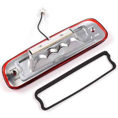 G-PLUS LED Third 3rd Brake Light Compatible with Cherokee 1997-2001 Rear Roof Center High Mount Stop Light Red Lens Chrome Housing Replace For 55155614AE