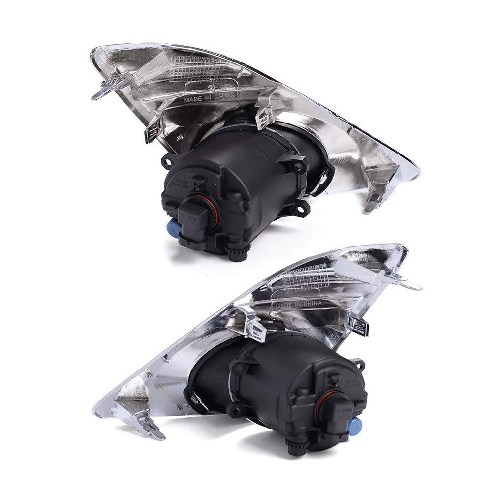 G-PLUS Bumper Fog Lights Assembly Compatible With 2012-2014 Toyota Camry L/LE/XLE(NOT Fit SE Models) W/Chrome Cover & Bulbs Wiring Kit & Switch,A Pair