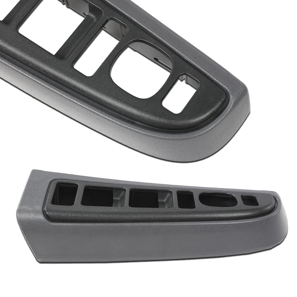 G-PLUS Window Switch Bezel Cover Compatible with Chevy Silverado/GMC Sierra 2003-2007,Fit Chevy Avalanche/Chevy Tahoe/GMC Yukon XL 2004-2006,Fit Chevy Suburban 2004-2007 89045128 89045121 Dark Gray