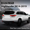 G-PLUS Right Rear Door Flares Trim Lower Fender Molding Passenger RH Compatible with Toyota Highlander 2014-2019 75077-0E010