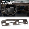G-PLUS Cluster Radio Dash Trim Bezel Panel w/Hole Compatible with Ford F250 F350 Super Duty 1999-2004 Brown