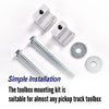 G-PLUS Truck Tool Box Mounting Kit, J Hook Crossover Pickup Mounting Clamp Tiedown, Universal Fit, Easy Mount - Silver (2Pcs)