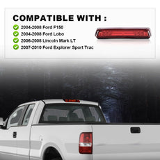 G-PLUS 3rd Brake Light for Ford F150 Lobo 2004-2008 Red Additional Angle
