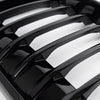 Black Front Bumper Kidney Grille Hood Grill Compatible for BMW F48 F49 X1 2016-2017