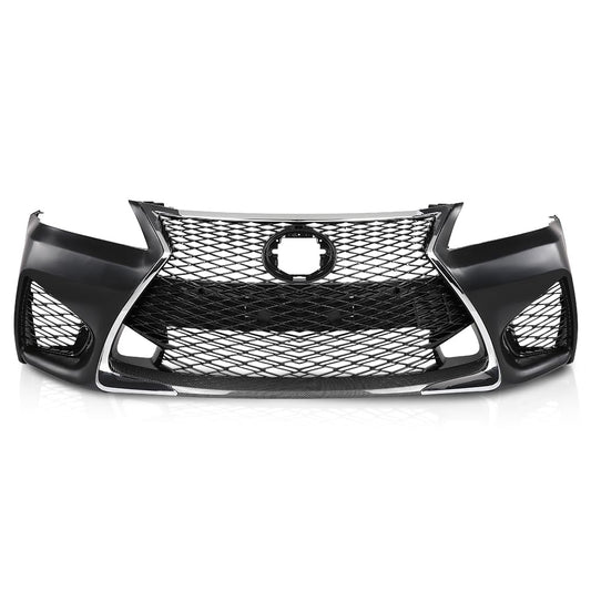 G-PLUS Front Bumper Set 6Pcs Compatible with 2013-2015 LX GS GS350 GS450 Conversion to 16+ GS F, (1 Front Bumper+1 Center Grille+2 Fog Lamp Frame+ 1 License Plate + 1 Small Bracket))
