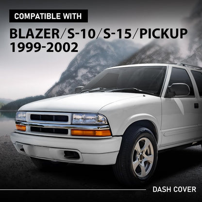 G-PLUS TPE Dashboard Dash Cover Compatible with Chevy S10 Blazer GMC S15 Jimmy Pickup 1999 2000 2001 2002 Dash Board Cover Beige