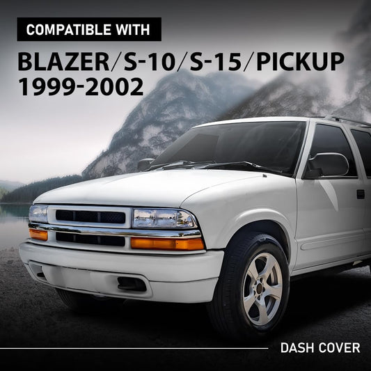G-PLUS TPE Dashboard Dash Cover Compatible with Chevy S10 Blazer GMC S15 Jimmy Pickup 1999 2000 2001 2002 Dash Board Cover Beige