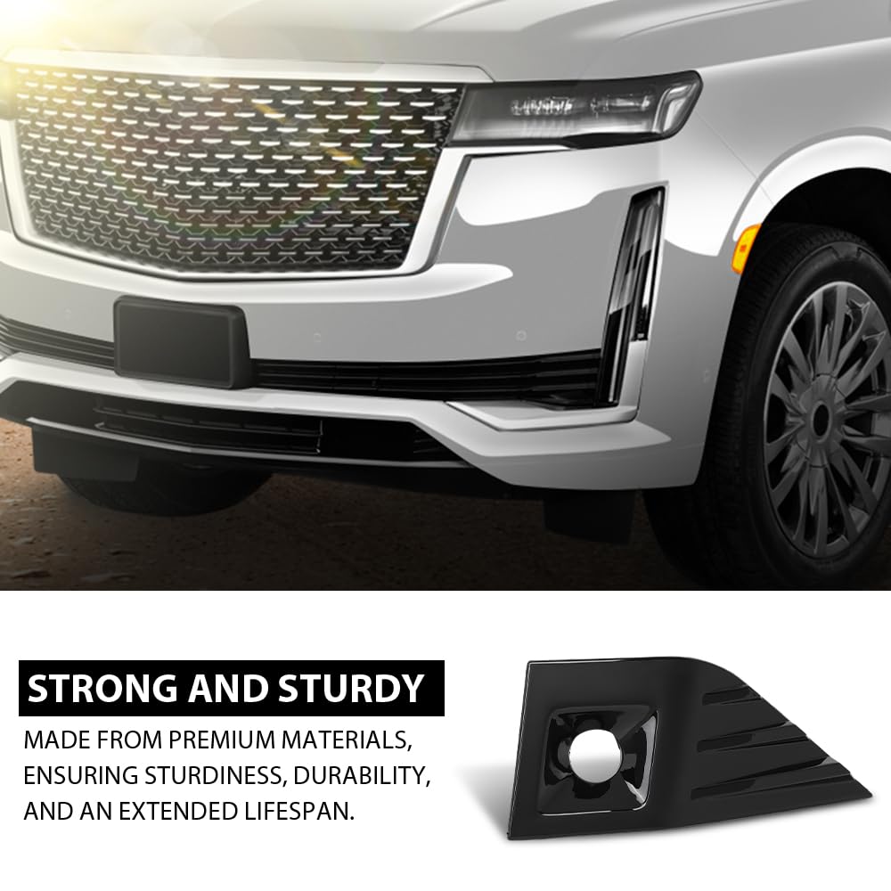 G-PLUS Front View Driver Information Camera Bezel Compatible with Cadillac Escalade ESV 2021-2022 84514356 Glossy Black