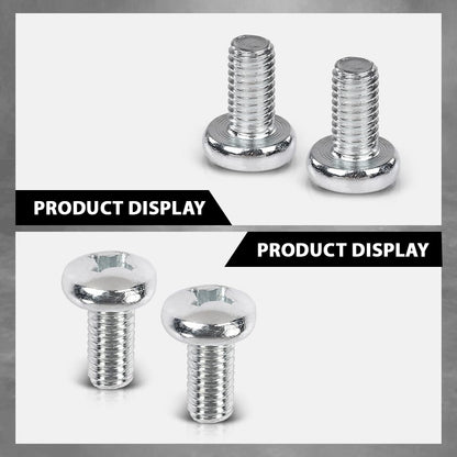 G-PLUS 100 License Plate Screws Compatible with Most Vehicles,Fit Benz Audi Japanese | 6mm x 12mm, #2136