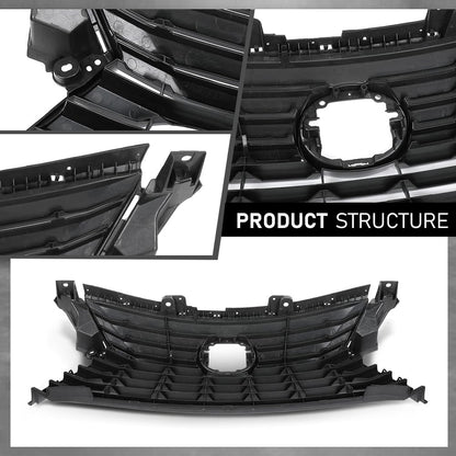 G-PLUS Front Bumper Upper Grille Compatible with LX RX350 2016-2018, Fit LX RX450H 2016-2019 & RX350L 2018, 531110E170, LX1200180 Gray