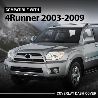 G-PLUS TPE Dash Cover Bezel Compatible with Toyota 4Runner 2003 2004 2005 2006 2007 2008 2009 11308SBLK Dashboard