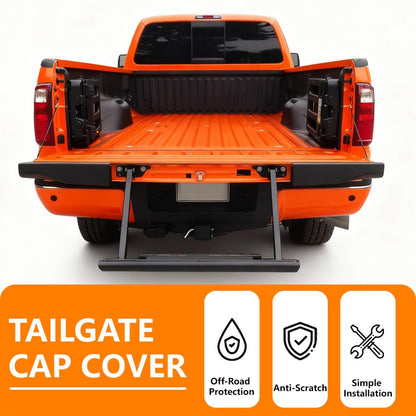G-PLUS Step Side Tailgate Molding Trim Cap Compatible for 2008-2016 Ford F250 F350 F450 Super Duty (Designed for Tailgates with Flex Step Only) Molding Trim End Cover Caps, Right Left 15.94"(2Pcs)