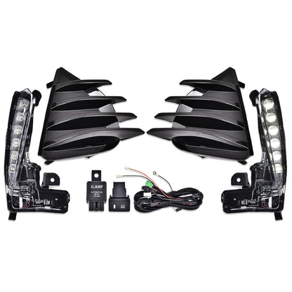 G-PLUS LED Fog Lights Compatible with Toyota Corolla Sedan SE XSE 2017 2018 2019 w/Wiring & Bulbs Clear lens Driver & Passenger Side LED Fog Lamps 8144002030 8143002030 TO2562103 TO2563103