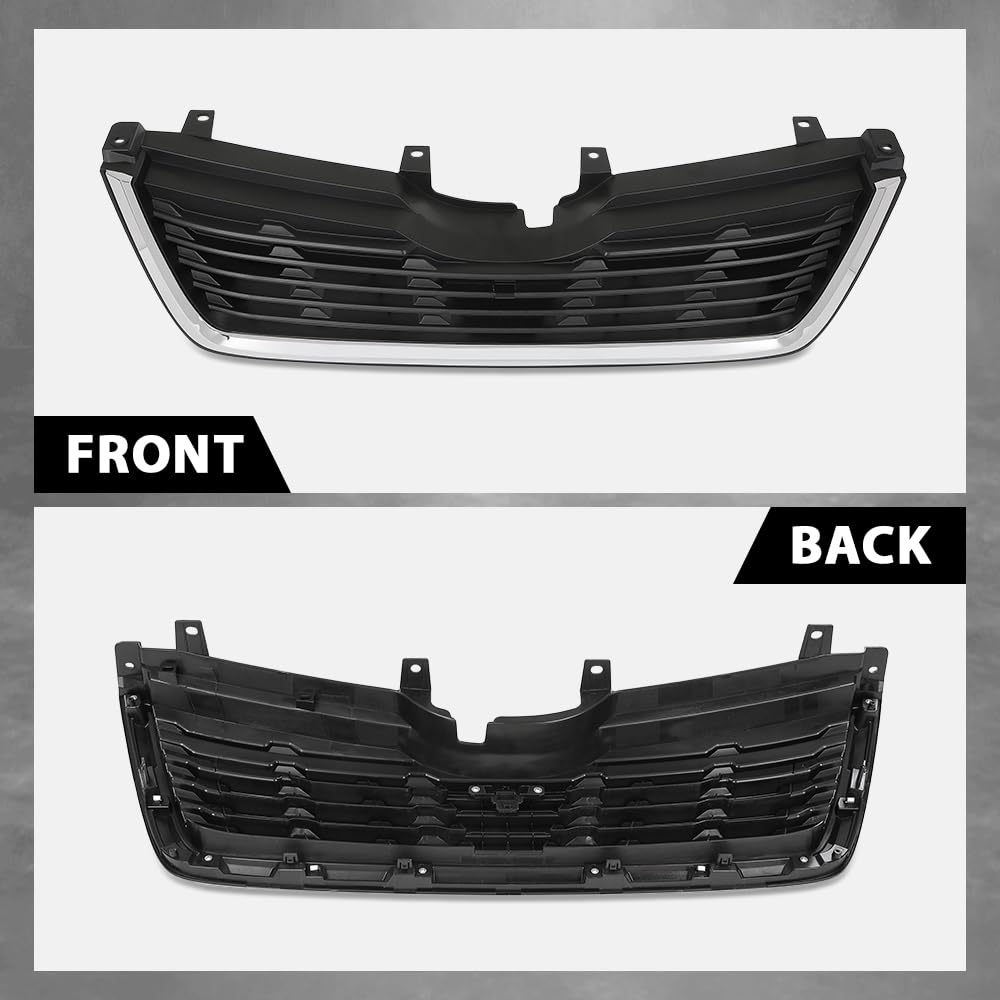 G-PLUS Front Bumper Grille Grill W/Chrome Trim Compatible with Subaru Forester 2019-2021 91121SJ110