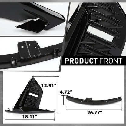 G-PLUS Front Bumper Set (1 × Bumper, 1 × Grille, 2 × Fog Light Bezel, 1× License Plate, 1× Trim Strip) Compatible with 2014-2016 LX IS IS250 IS200t IS350 to 21 F-Sport Style 6 Pcs