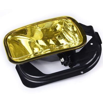 G-PLUS Front Bumper Fog Lights Assembly Compatible With Dodge RAM 1500 2009 2010 2011 2012 Yellow Lens Driving Fog Lamps w/Bracket + H10 12V 42W Halogen Bulbs