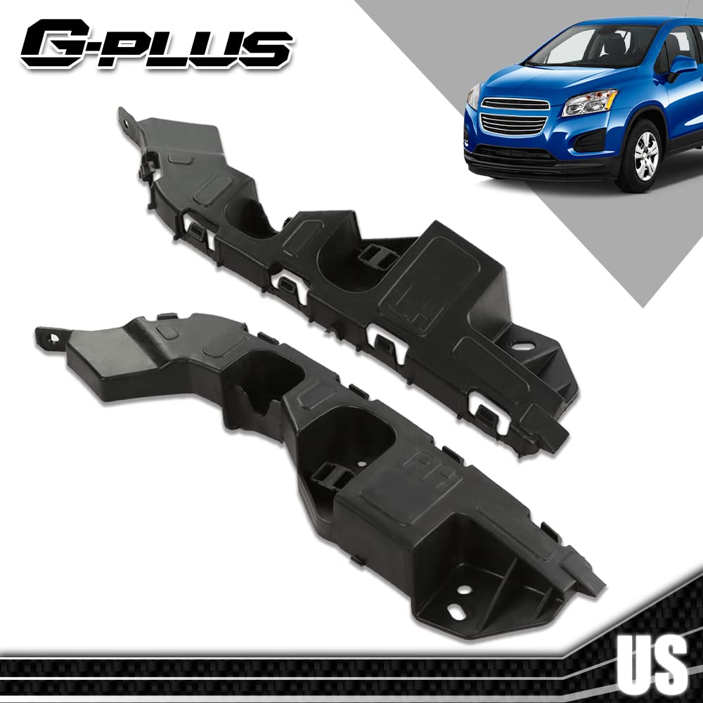 G-PLUS Bumper Bracket Retainer Front Pair Support Compatible with Chevy Trax Black 2015 2016 Driver & Passenger Side Bumper Bracket