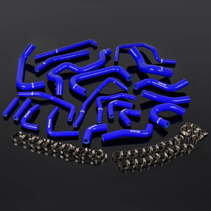G-PLUS Silicone Ancillary Coolant Hose Kit Clamps Compatible With Toyota MR2 Turbo 2.0L 3SGTE Rev2 LHD 1991 Left Hand Drive Blue