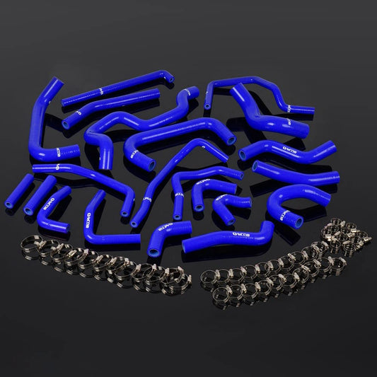 G-PLUS Silicone Ancillary Coolant Hose Kit Clamps Compatible With Toyota MR2 Turbo 2.0L 3SGTE Rev2 LHD 1991 Left Hand Drive Blue
