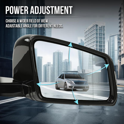 G-PLUS Rear View Mirror w/o Blind Spot Left & Right Side Compatible with Benz S 550 4Matic Base 2007-2009,Fit Benz S 600/S 65 AMG Base 2007-2009 2218100576 2218100676