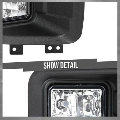 G-PLUS Clear Lens Front Bumper Fog Light Assembly Compatible with Ford F150 2015 2016 2017 Driving Fog Lamps w/ H10 Halogen Bulbs FL3Z15201B FO2592235