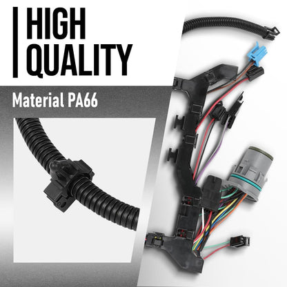 G-PLUS Wiring Harness Fit 2004-2005 6.6L Duramax LB7-LLY with Allison Transmission Not Fit 6 Solenoid Valve Bodies 29539792, 3500086, 37955A Black